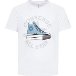 Converse Παιδικό T-Shirt Κοντομάνικο Λευκό 4CG818-001