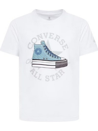 Converse Παιδικό T-Shirt Κοντομάνικο Λευκό 4CG818-001