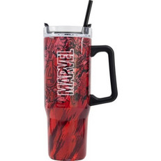 Stor Marvel XL Παιδικό Παγούρι Θερμός Ανοξείδωτο BPA Free με Καλαμάκι Κόκκινο 940ml