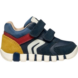 Geox Παιδικά Sneakers Μποτάκια Navy Μπλε Κίτρινα Κόκκινα B3555D05422C4244