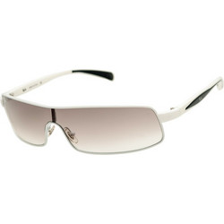 Ray-Ban RB3243 Γυναικεία Γυαλιά Ηλίου Μάσκα Μεταλλικά Λευκά με Καφέ Φακό