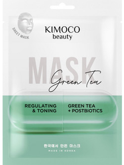 Kimoco Regulating & Toning Sheet Μάσκα Προσώπου με Πράσινο Τσάι 23ml
