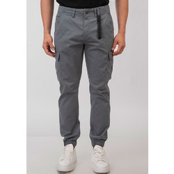 Double Ανδρικό Παντελόνι Cargo Joggers Ελαστικό Κανονική Εφαρμογή Ανθρακί CCP-4039