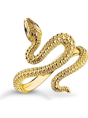 Thomas Sabo Γυναικείο Δαχτυλίδι Φίδι Επιχρυσωμένο TR2483-427-39