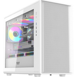 Darkflash DB460M White Micro Tower Κουτί Υπολογιστή με Πλαϊνό Παράθυρο