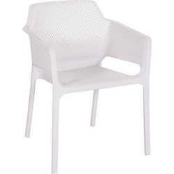 HomeMarkt John Πολυθρόνα Κήπου Πολυπροπυλενίου Λευκή HM6103.01