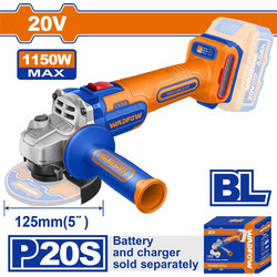 Wadfow WLAPB530 Γωνιακός Τροχός Μπαταρίας 20V 125mm Solo