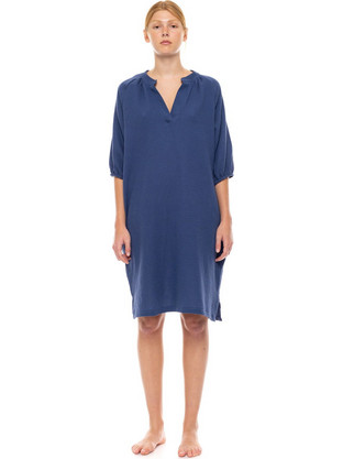 Pink Label Midi Καλοκαιρινό Καθημερινό Φόρεμα Navy Μπλε S1539-664022