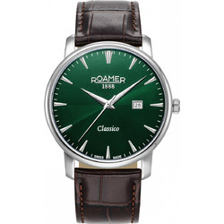 Roamer Classico Ανδρικό Ρολόι με Μαύρο Δερμάτινο Λουράκι R971856417505