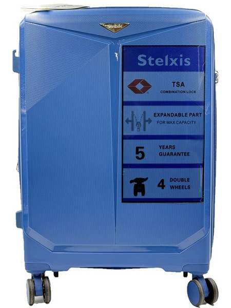 Stelxis Mars ST555 Βαλίτσα Μεγάλη 75x50x33cm με 4 Ρόδες Μπλε