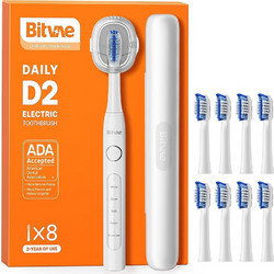 Bitvae Daily D2 WHite Ηλεκτρική Οδοντόβουρτσα με Χρονομετρητή & Θήκη Ταξιδίου