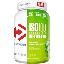 Dymatize ISO 100 Hydrolyzed Clear Green Apple Πρωτεΐνη Ορού Γάλακτος Γράμμωσης Χωρίς Γλουτένη 512gr