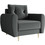 PoliHome Πολυθρόνα Ανθρακί Dream 162768149