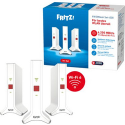 AVM FRITZ!Mesh 4200 Mesh Wi-Fi Extender Dual Band (2.4 & 5GHz) 1000Mbps 3-Pack
