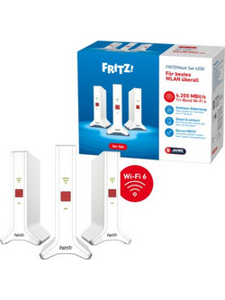 AVM FRITZ!Mesh 4200 Mesh Wi-Fi Extender Dual Band (2.4 & 5GHz) 1000Mbps 3-Pack