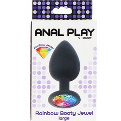 ToyJoy Rainbow Booty Jewel Diamond Πρωκτική Σφήνα 9cm Μαύρη