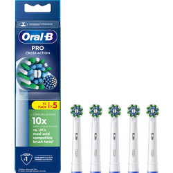 Oral-B Pro Cross Action White Ανταλλακτικές Κεφαλές Ηλεκτρικής Οδοντόβουρτσας 5τμχ