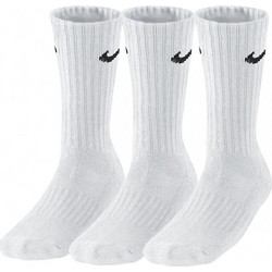 Nike Βαμβακερές Ανδρικές Κάλτσες Ψηλές Λευκές 3Pack SX4508-101