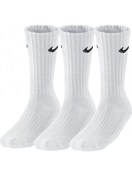 Nike Βαμβακερές Ανδρικές Κάλτσες Ψηλές Λευκές 3Pack SX4508-101