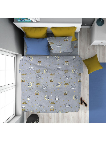 Dimcol Sweet Dreams 552 Παιδική Παπλωματοθήκη Μονή Βαμβακερή 160x240 Γκρι