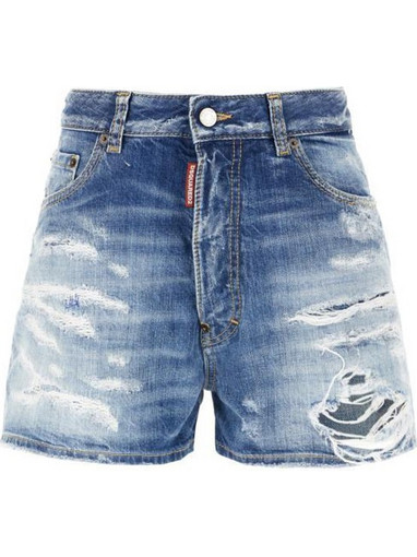 Dsquared2 Γυναικείο Σορτς Τζιν Ψηλόμεσο Μπλε S75MU0477S30309-470