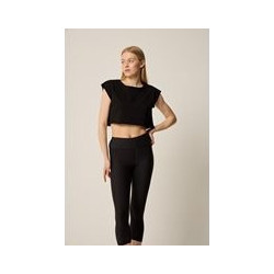 Baya Γυναικείο Αθλητικό Crop Top Μαύρο 49121