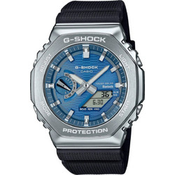 Casio G-Shock Ανδρικό Ρολόι Χρονογράφος Solar με Μαύρο Καουτσούκ Λουράκι GBM-2100A-2BER