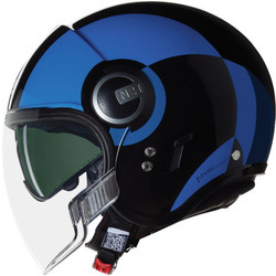 Nolan N21 Visor Bicromo 351 Blue Black Κράνος Μηχανής Jet 1250gr