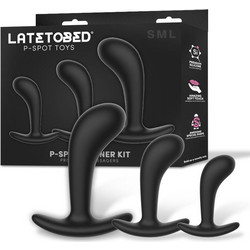 LateToBed P-Spot Trainer Σετ Πρωκτικές Σφήνες Μαύρες 3τμχ LT-886