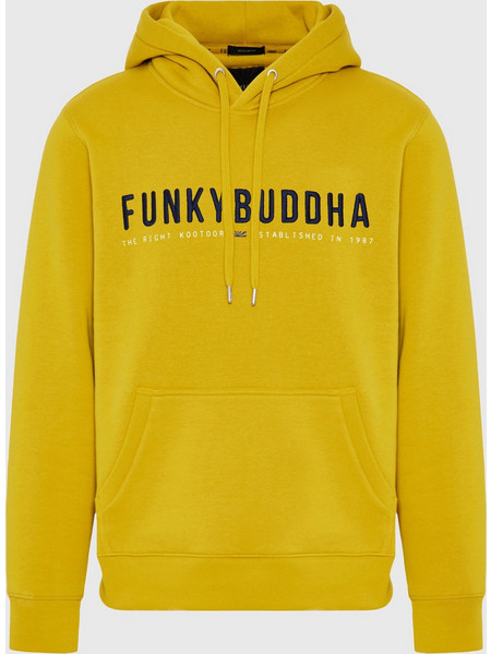 Funky Buddha Ανδρικό Φούτερ με Κουκούλα & Τσέπες Lime FBM012-072-06LEMON