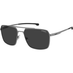 Carrera CA057/S R80/IR Ανδρικά Γυαλιά Ηλίου Τετράγωνα Μεταλλικά Ασημί με Μαύρο Φακό