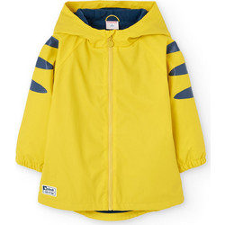Boboli Παιδικό Μπουφάν Χειμωνιάτικο Softshell Αδιάβροχο Κίτρινο Navy Μπλε 392015-1223
