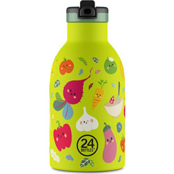 24Bottles Veggie Friends Παιδικό Παγούρι Θερμός Ανοξείδωτο BPA Free Lime 330ml