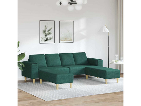 vidaXL Γωνιακός Καναπές σε σχήμα Π Πράσινος 250x188x76cm 3335116