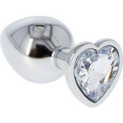 Toyz4lovers Heart Medium Πρωκτική Σφήνα Diamond Plug 7cm Διαφανής