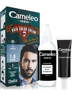 Delia Cameleo Men 1.0 Μαύρο Φυσικό Ανδρική Μόνιμη Βαφή Μαλλιών 30ml