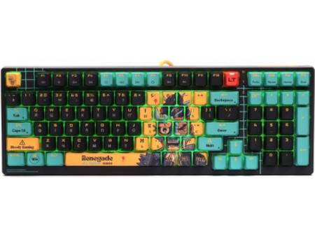 Bloody Renegade AT98 Μηχανικό Gaming Πληκτρολόγιο με Alpha Optical Διακόπτες RGB Black Light Blue