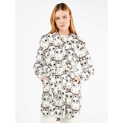 Gisela Γυναικεία Ρόμπα Χειμωνιάτικη Fleece Λευκή 2/20357