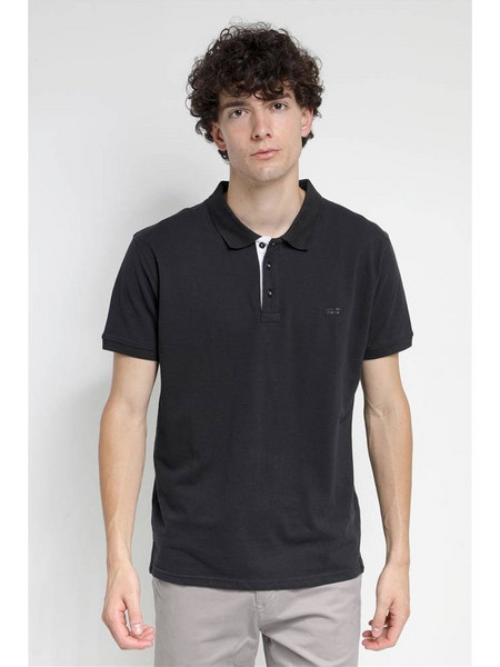 Van Hipster Ανδρική Μπλούζα Polo Κοντομάνικη Μαύρη 71997