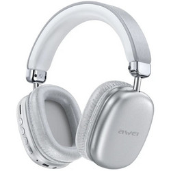 Awei AT7 Ασύρματα Bluetooth Ακουστικά Over Ear Ασημί