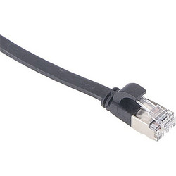 Masterlan Flat U/FTP Cat.6a Καλώδιο Δικτύου Ethernet 3M Black PCU6A-F-3BK-MSC