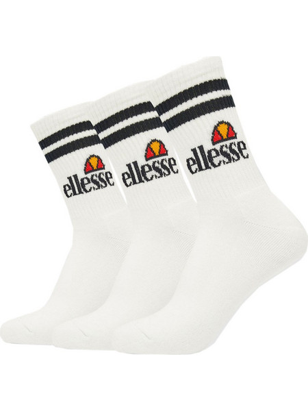 Ellesse Ανδρικές Κάλτσες Ψηλές Λευκές 3Pack SAAC0620-908
