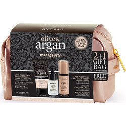 Macrovita Olive & Argan Anti-Pollution Light Cream 50ml + Elixir 15ml + Eye Cream 30ml