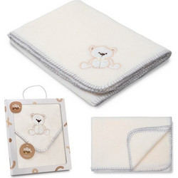 Interbaby Bear 989-05 Κουβέρτα Αγκαλιάς Fleece 80x110 Μπεζ