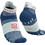 Compressport V4.0 Run Ανδρικές Κάλτσες Κοντές με Σχέδια Navy Μπλε Λευκές XU00047B-5137