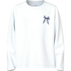 Name It Lace Bow Παιδικό T-Shirt Μακρυμάνικο Λευκό 13234709