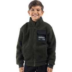 District75 Παιδική Ζακέτα Fleece με Φερμουάρ Χακί 225KBHZ-573-0X6
