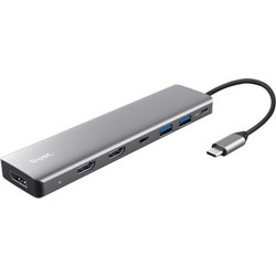 Trust 25661 USB-C Docking Station με HDMI PD Ethernet και Σύνδεση 2 Οθονών