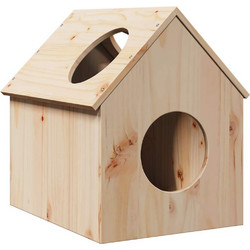 vidaXL Ξύλινo Σπιτάκι Γάτας 50x41x50cm Μπεζ