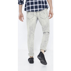 Celio Ανδρικό Τζιν Παντελόνι Ελαστικό Slim Εφαρμογή Γκρι Alosteve